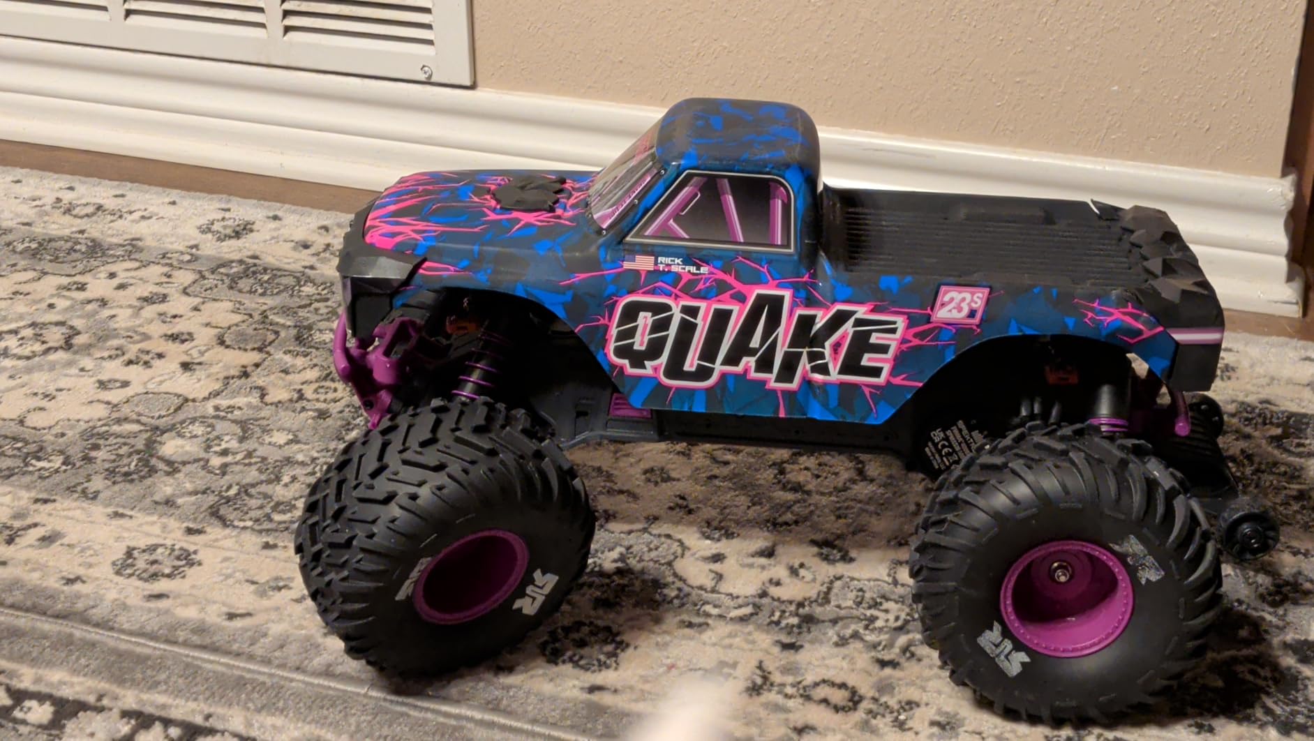 ARRMA RC Truck 1/10 Quake 223S 2WD RTR (Battery and Charger Not Included) Brushless Monster Truck, Red, ARA3537T1 customer photo 1
