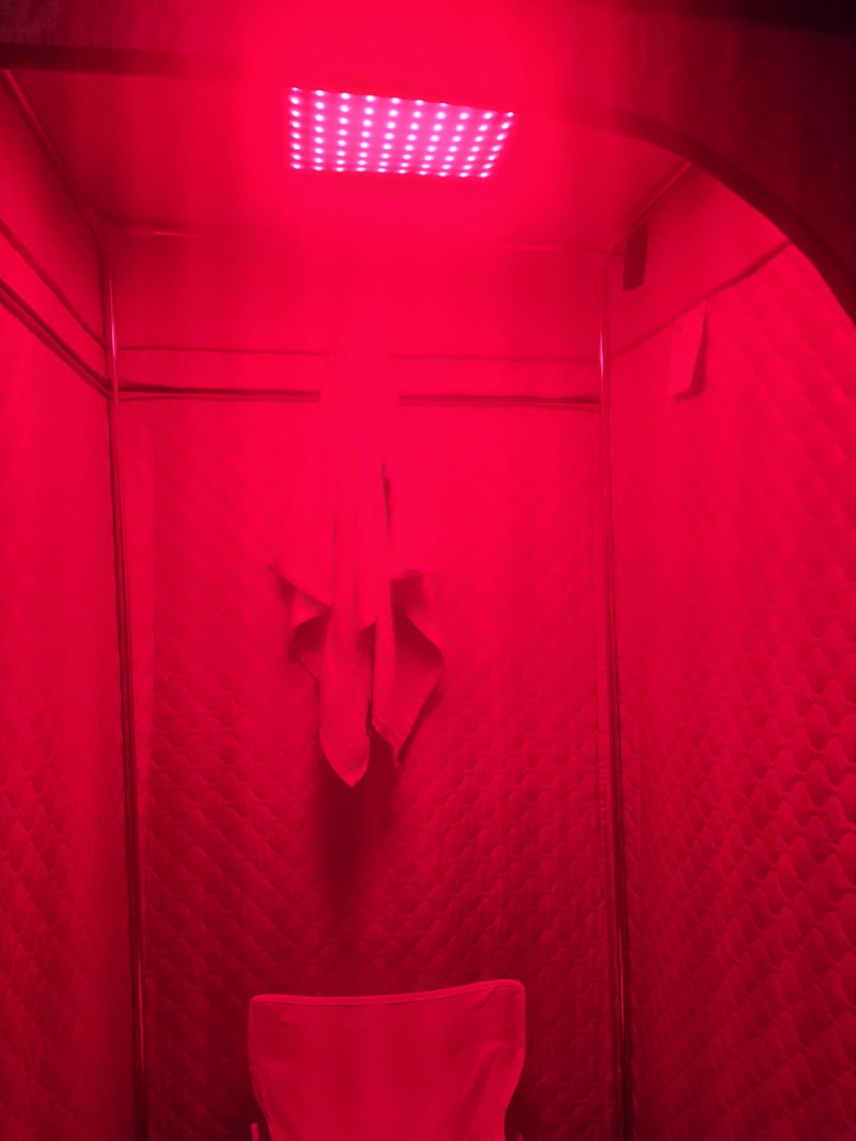 Portable Steam Sauna Box with Red Light Therapy for Home Gym Relaxation | 660nm & 850nm Infrared Tech, Easy Set-up, Roomy Interior, Rapid Heating for Personal Spa Wellness customer photo 1