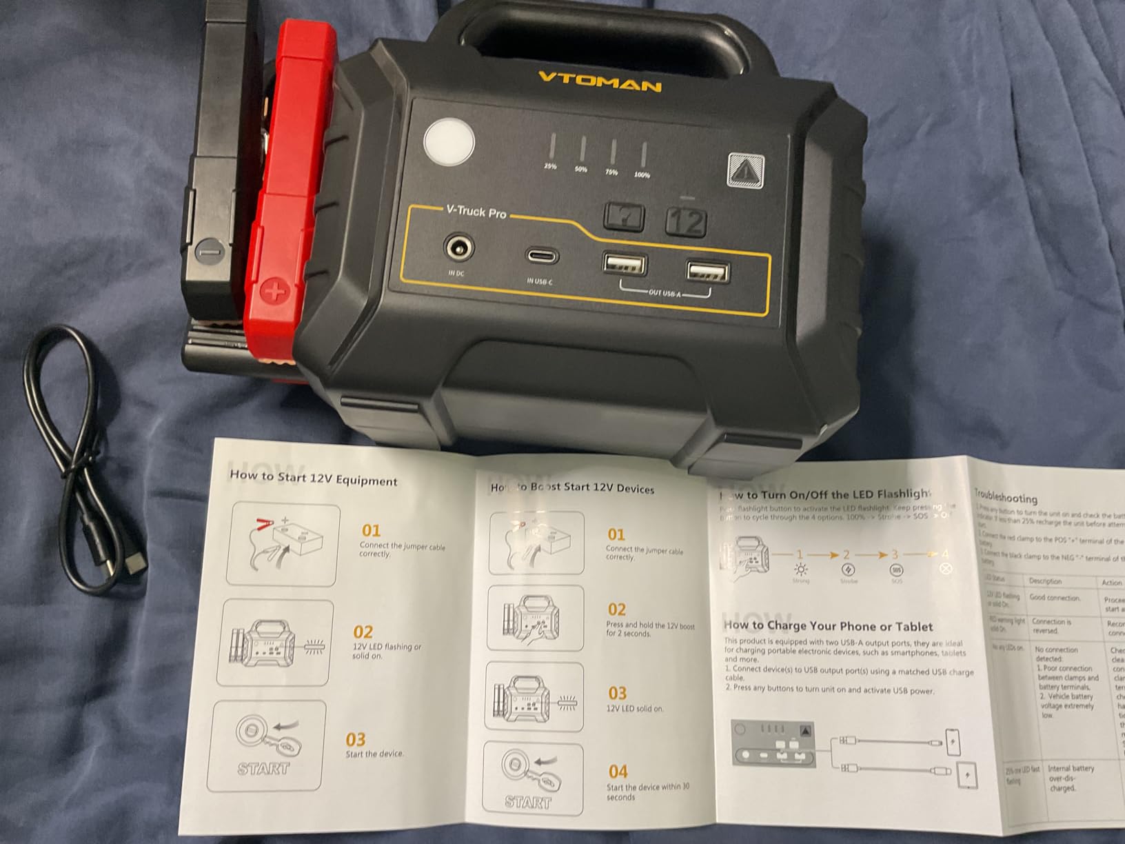 VTOMAN V-Truck Pro 8000A 12V Heavy Duty Jump Starter for Diesel Semi Trucks customer photo 1