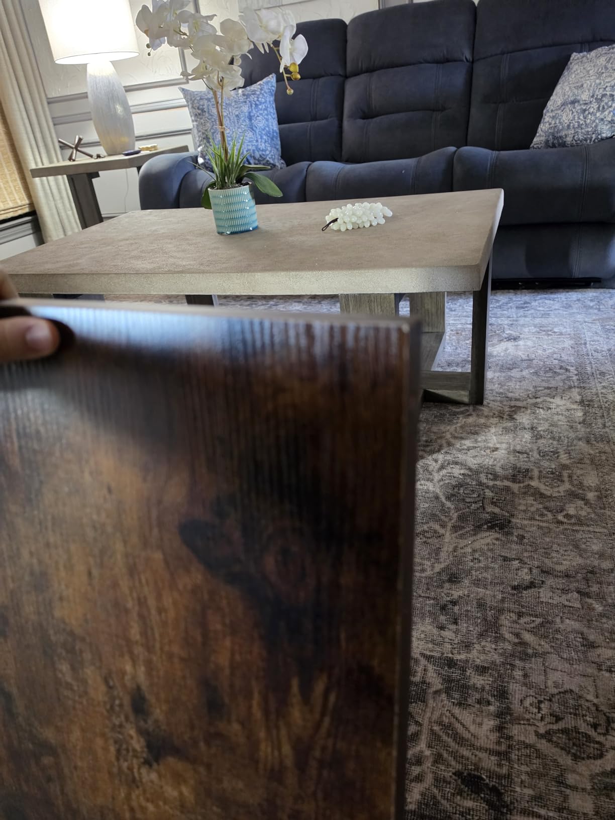 Brown 60x28 in Electric Standing Desk, 1 Inch Thick Tabletop customer photo 2