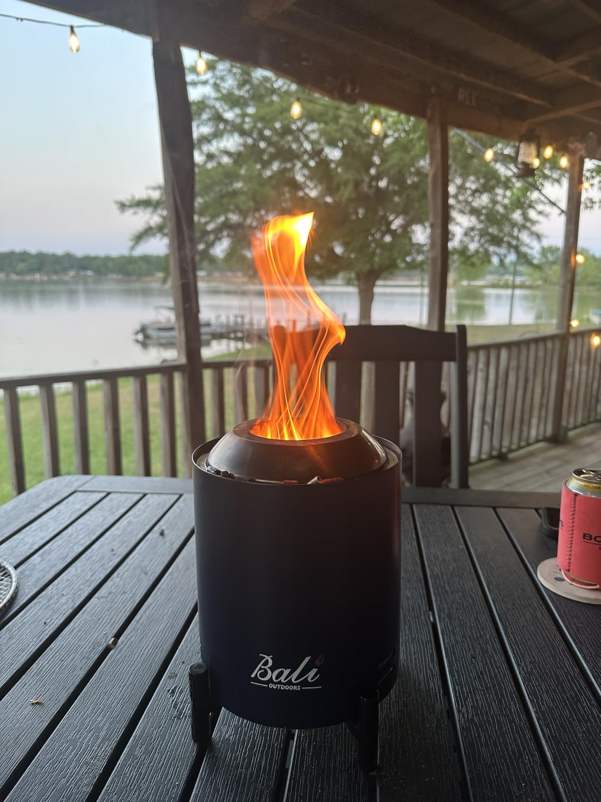 Tabletop Fire Pit Small Table Top Firepit Outdoor Smokeless Firepit Patio customer photo 2
