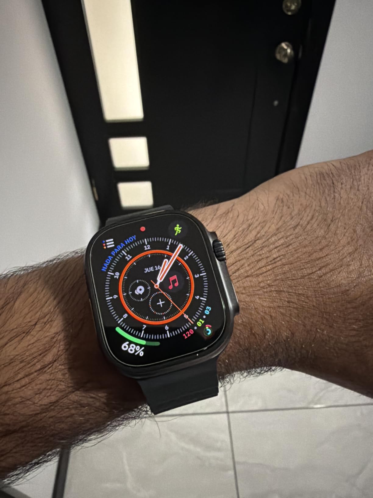 Apple Watch Ultra 3 [GPS + Cellular 49mm] Running & Multisport Smartwatch w/Rugged Titanium Case w/Anchor Blue Ocean Band. Satellite Communications, Advanced Health & Fitness Tracking customer photo 1