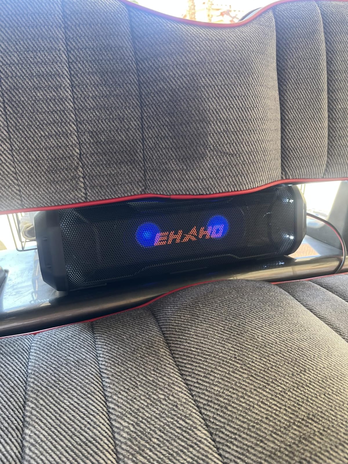 Ehaho 17'' UTV Sound Bar, Golf Cart Speaker Bluetooth with RGB Party Lights | 4-Speaker SXS SoundBar, IP66 Waterproof ATV Speaker System with EQ, Party Mode, RF Remote, AUX for Polaris RZR CFmoto Can-Am customer photo 1
