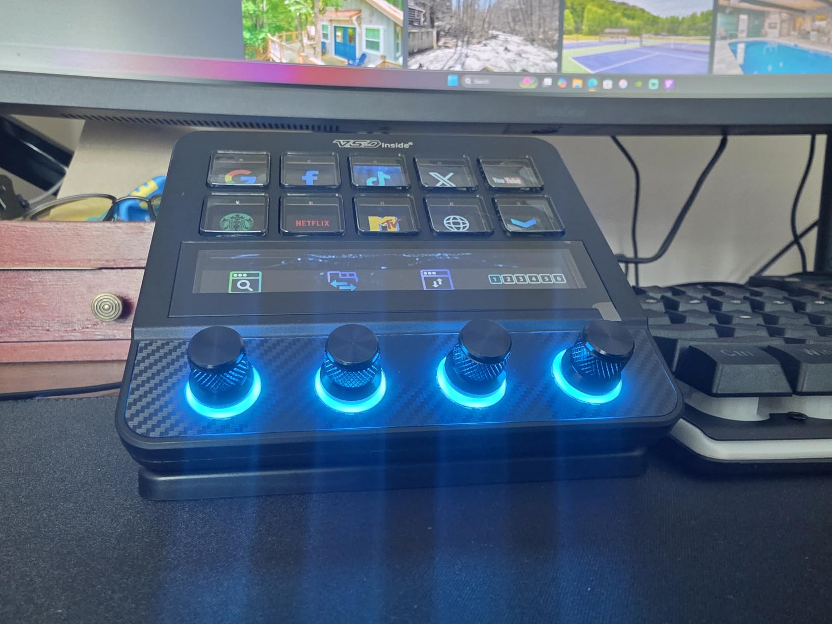 Macro Pad, Streaming Deck Stream Controller Soundboard Keypad, Programmable Keys USB Shortcut Keyboard for Gamer Streamer, Audio Mixer for OBS, YouTube, Office Desk Setup, PC, Mac customer photo 1