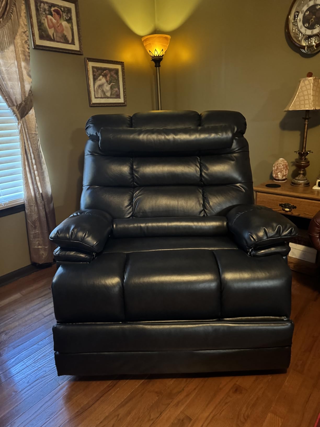 DYNOX 9505L Big & Tall Power Lift Recliner, Extended Footrest, Brown customer photo 1