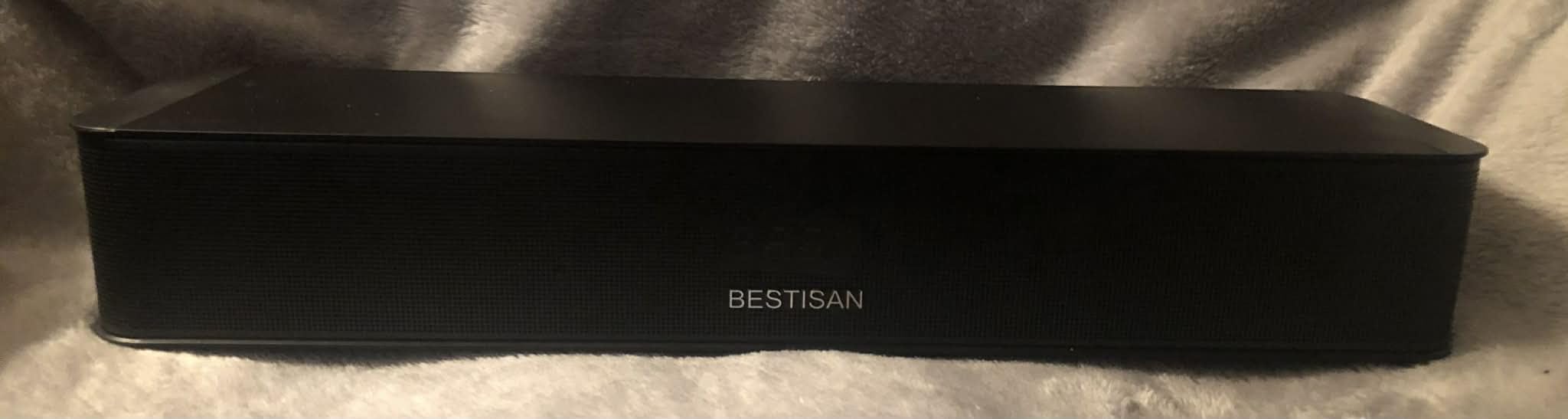 BESTISAN 2.1ch Sound Bar with Built-in Subwoofer, 120W Peak Power, HDMI ARC/Opt/AUX/USB/Bluetooth 5.3, 3 EQ Modes & Volume Boost, 16.5
