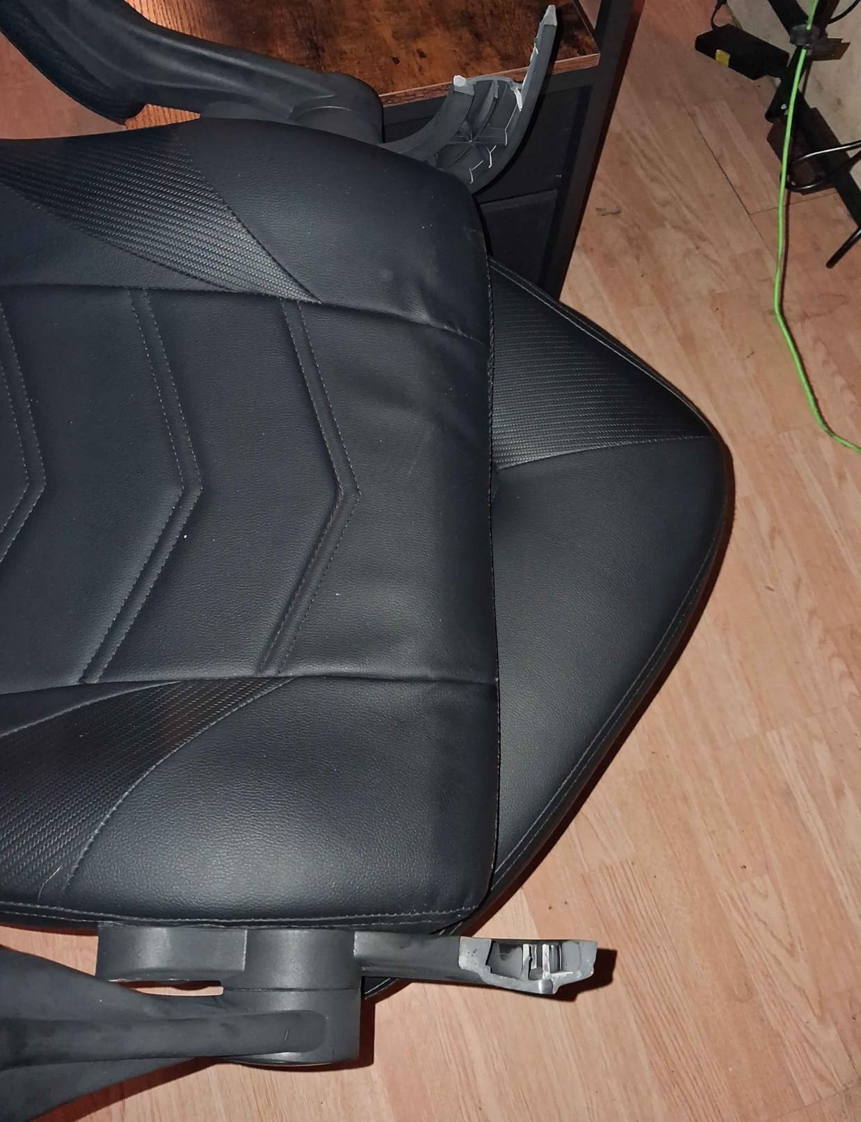 N-GEN Gaming Gaming Chair, Lumbar, PU Leather, Flip-Up Arms, Jet Black | Ergonomic High-Back Design, Adjustable Height with 360° Swivel Wheels, Comfortable Computer Desk Seating for Office and Home customer photo 2