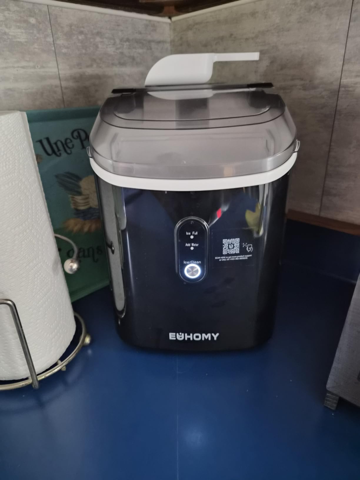 EUHOMY Nugget Ice Maker Countertop with Handle, 38lbs Daily Sonic Ice customer photo 2
