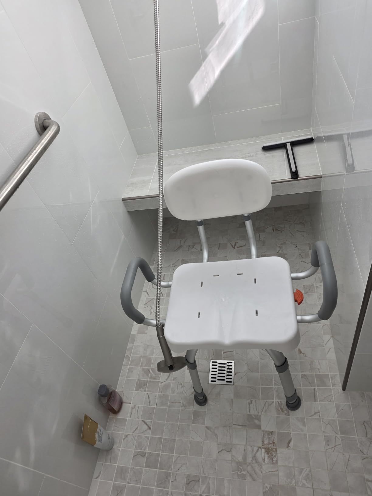 KingPavonini 360° Swivel Shower Chair for Inside Shower, 550 LB Heavy Duty customer photo 2