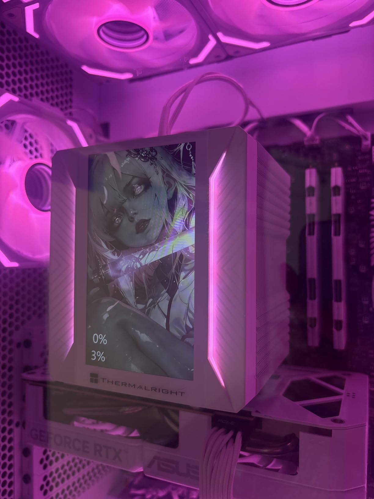 Thermalright Peerless Assassin 120 Vision MAX ARGB White CPU Air Cooler, Twin Tower Radiator 2150RPM, 5-inch IPS Screen, for Intel lga1851/1700/115x, AM4/AM5 customer photo 1