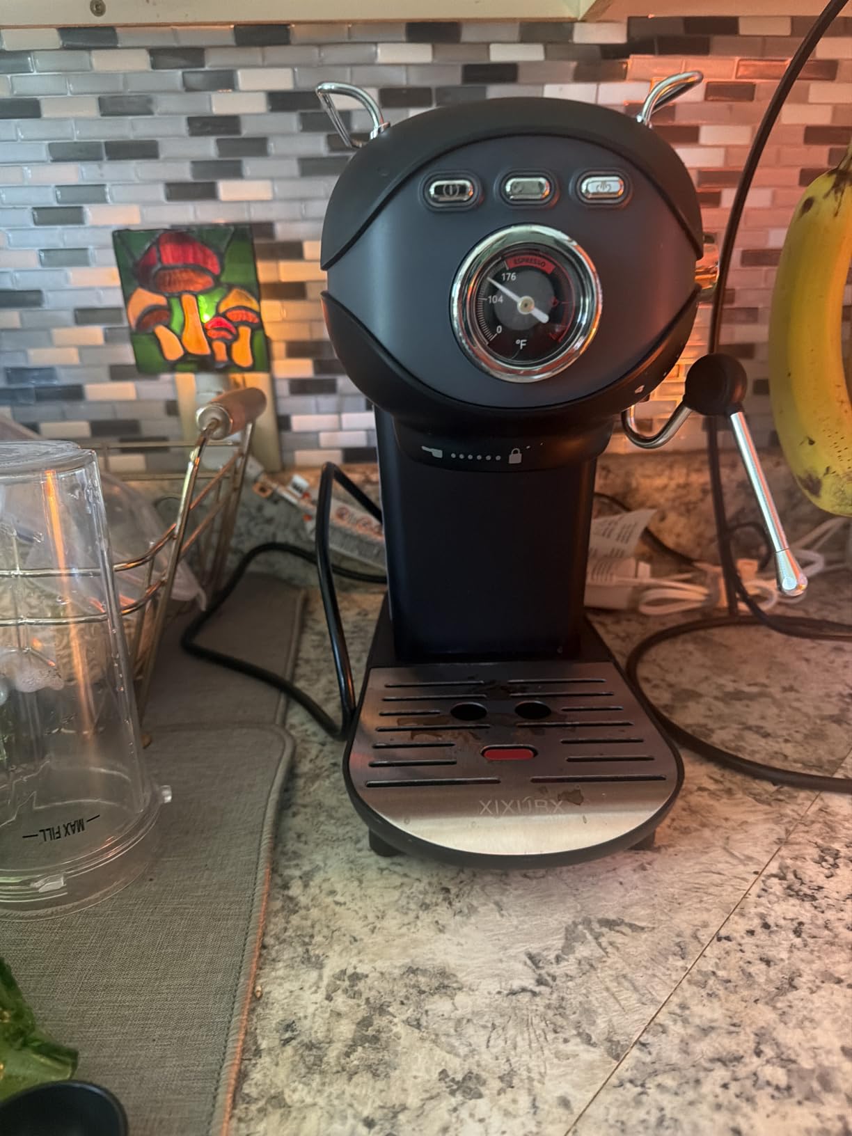 XIXUBX Espresso Machine, Compact Espresso Maker with Milk Frother | 20-Bar Pump, PID Control, Low Vibration Coffee Maker, for Small Kitchen, Home, Brews Latte, Cappuccino customer photo 1