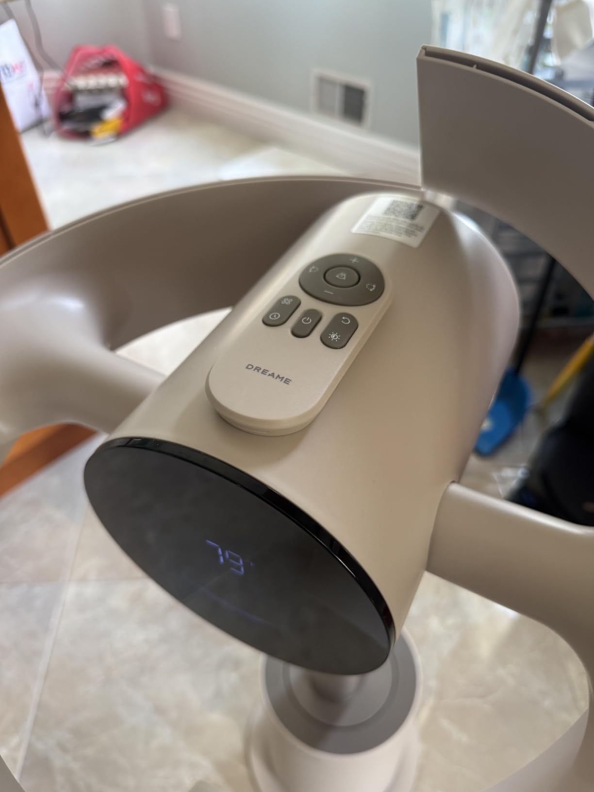 dreame Bladeless Tower Fan for Bedroom, Smart Standing Fan with 270° Spatial Airflow for Whole-Room Circulation, 59ft/s High Velocity, 10 Speeds 3 Modes, Temperature-Adaptive Airflow, MF10-Beige customer photo 2