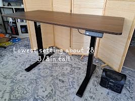 FEZIBO Electric Standing Desk with L-Shaped Crossbar & Cable Management System, 48 x 24 Inches customer photo 2