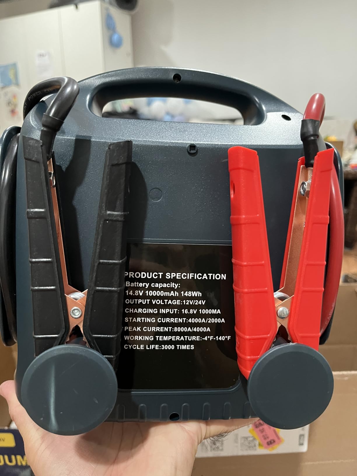 8000A 12V/24V Heavy Duty Jump Starter, Portable Battery Jump Box for Gas & Diesel Trucks, Battery Booster Pack for Pickup Trucks, RVs, Tractors, SUVs & Commercial Vehicles customer photo 1