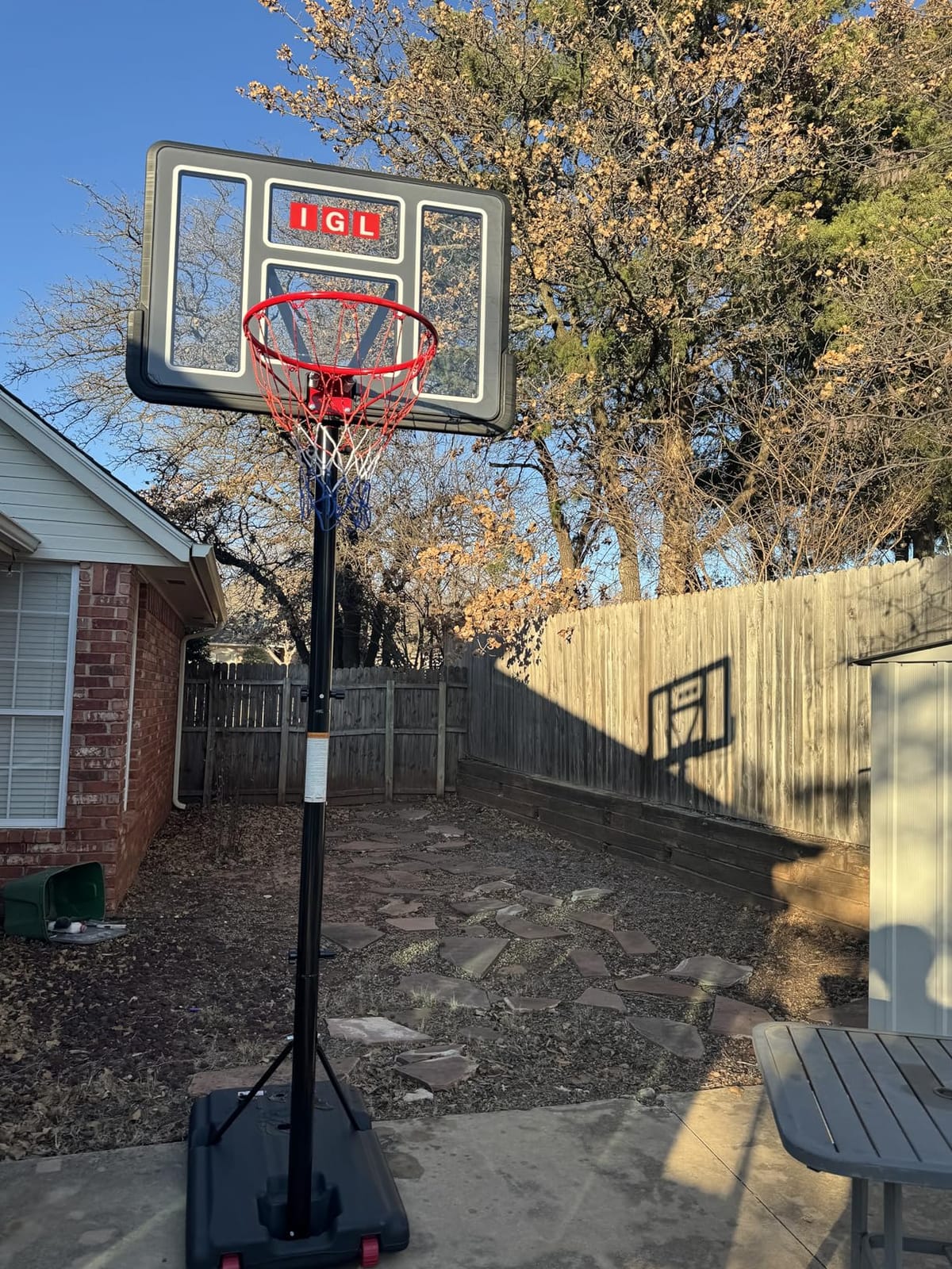 IGL Portable Basketball Hoop, 5.6-10FT Adjustable Basketball Goal System, 40/44 Inch Outdoor Basketball Hoop & Goals for Kids, Youth, and Adults in The Backyard, Driveway with PC Backboard customer photo 2