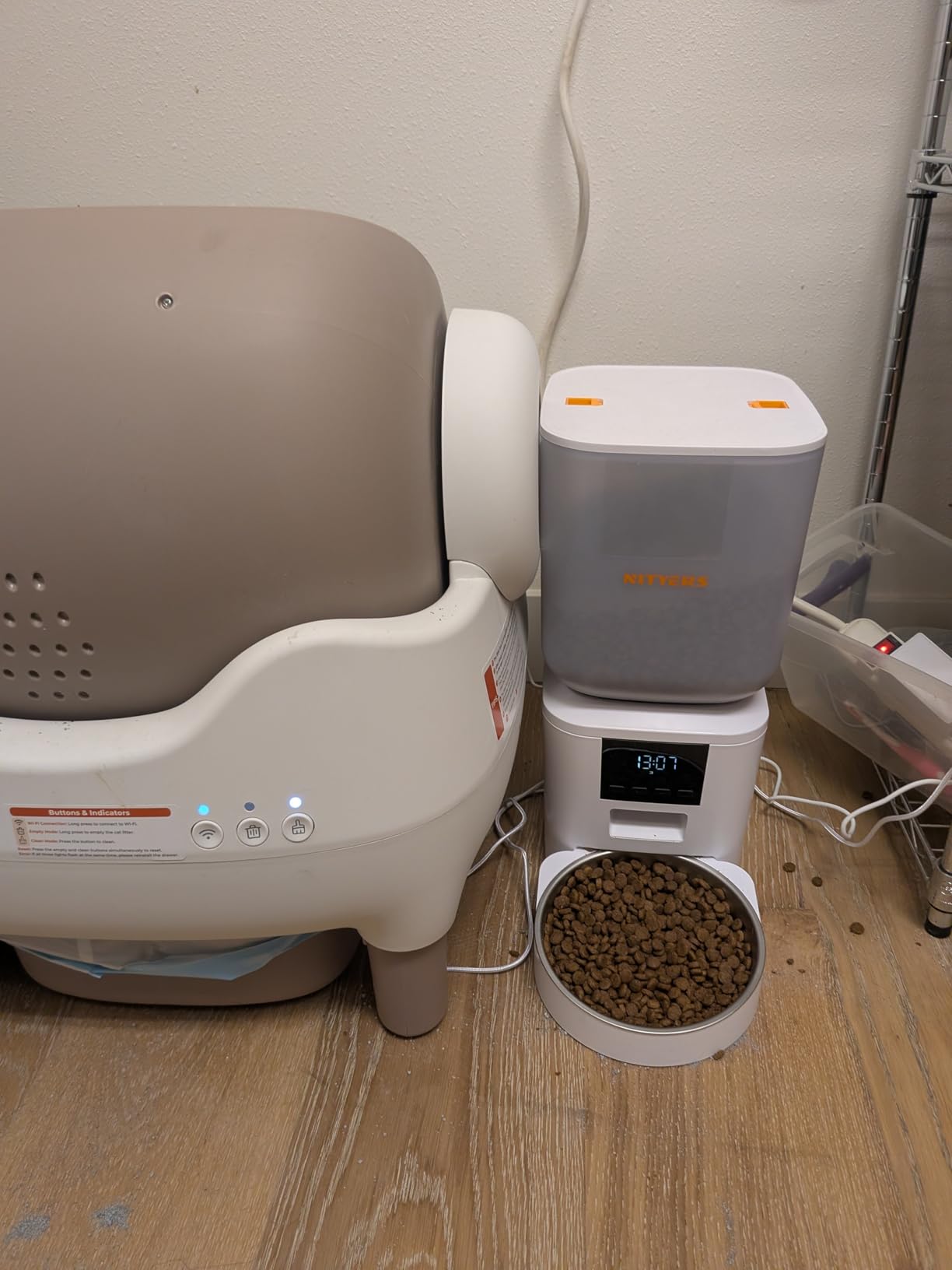 Automatic Cat Feeder for 2 Cats - 8L/34 Cups Dual Automatic Dog Feeder with Dog Food Dispenser for 2-18mm Dry Food, Timed Cat Food Dispenser, Up to 50 Portions 6 Meals Per Day, 10s Voice, Keep Fresh customer photo 1