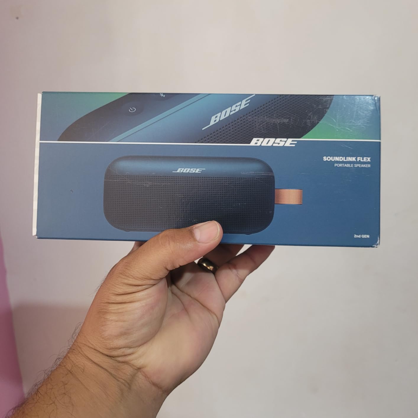 Bose SoundLink Flex Bluetooth Speaker (2nd Gen) - Portable Outdoor Speaker with Hi-Fi Audio, Waterproof and Dustproof, USB-C, Up to 12 Hours Battery Life, Sunset Peach - Limited Edition Color customer photo 1