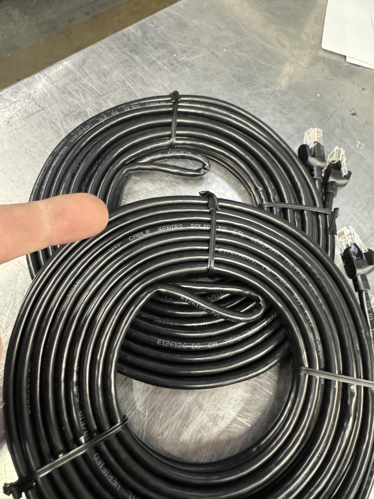 Cat 6 Plenum Cable 500ft | 23AWG, 550MHz, 10Gbps UTP Ethernet | CMR Fire-Rated Jacket | DSX-8000 Certified & ETL Verified | Tangle-Free Easy-Pull Spool | Bulk Cat6/Cat5e LAN Internet Cable, Black customer photo 2