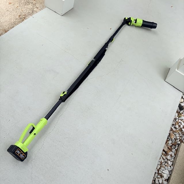 Roof Gutter Cleaning from The Ground 93 in, Leaf Blowers Cordless with 2 Batteries 21V, 580CFM/180MPH Gutters Cleaning Tool with Adjustable Pole, Gutter Cleaner with Adjustable Shoulder Strap, Charger customer photo 2