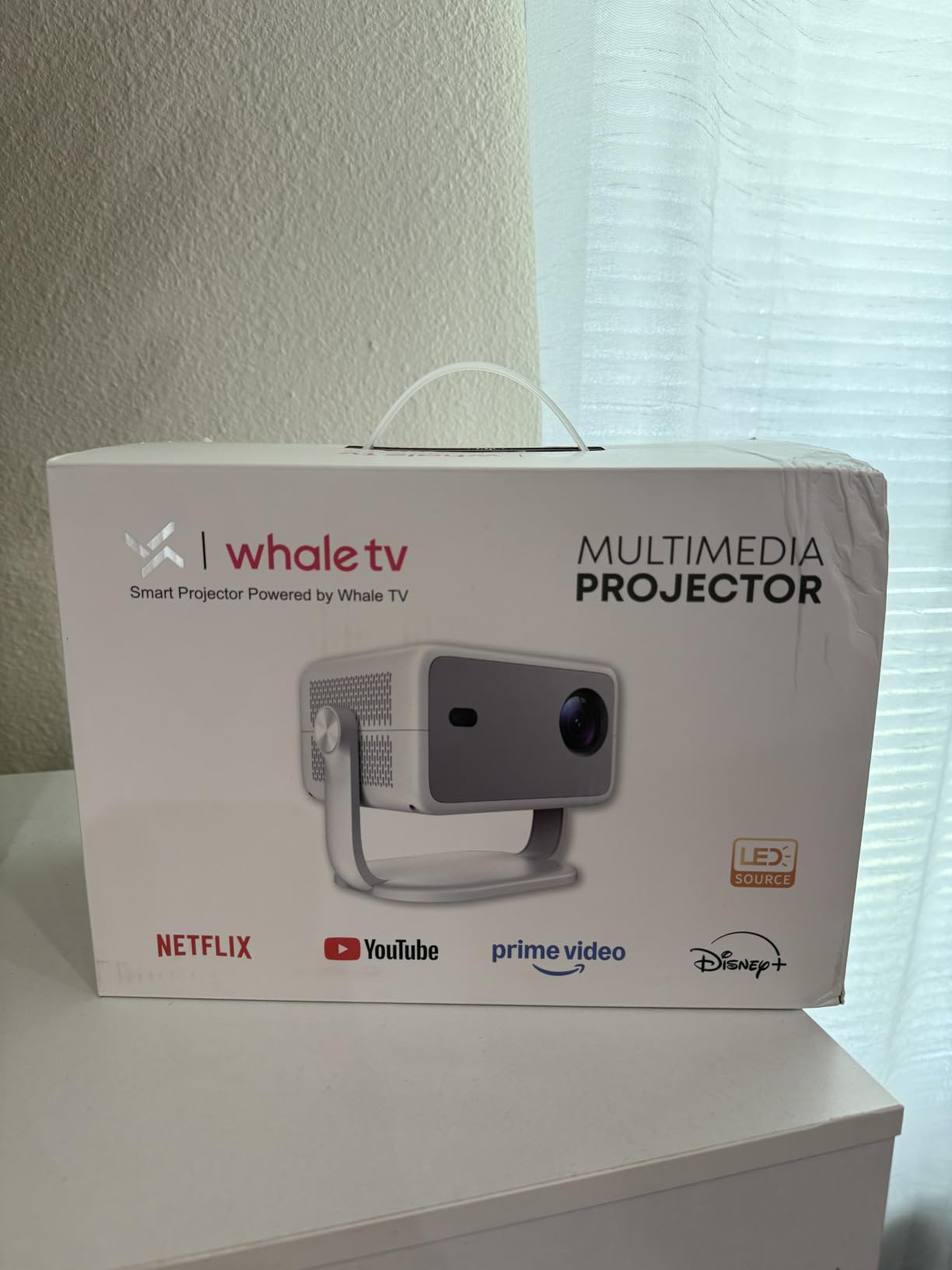 Outdoor Projector with Netflix Built-in, 4K Support Smart Projector 3500 Brightness with WiFi and Bluetooth, Auto Focus & Keystone, 360°Rotatable Stand Portable Movie Projectors for Home Theater customer photo 2