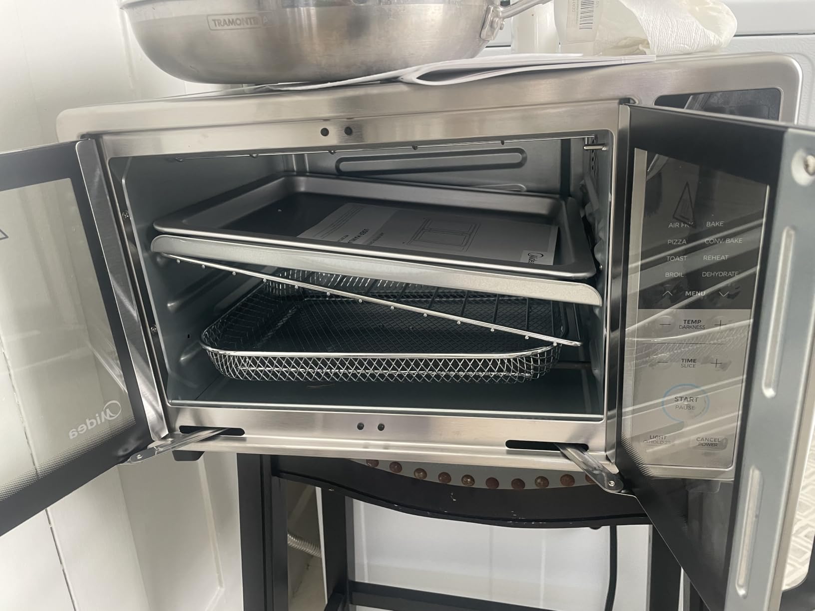 Midea Flexify Slim 8-in-1 French Door Toaster Oven Air Fryer Combo, 25QT, Compact Countertop Oven with Infrared SpeedHeat, Stainless Steel customer photo 1