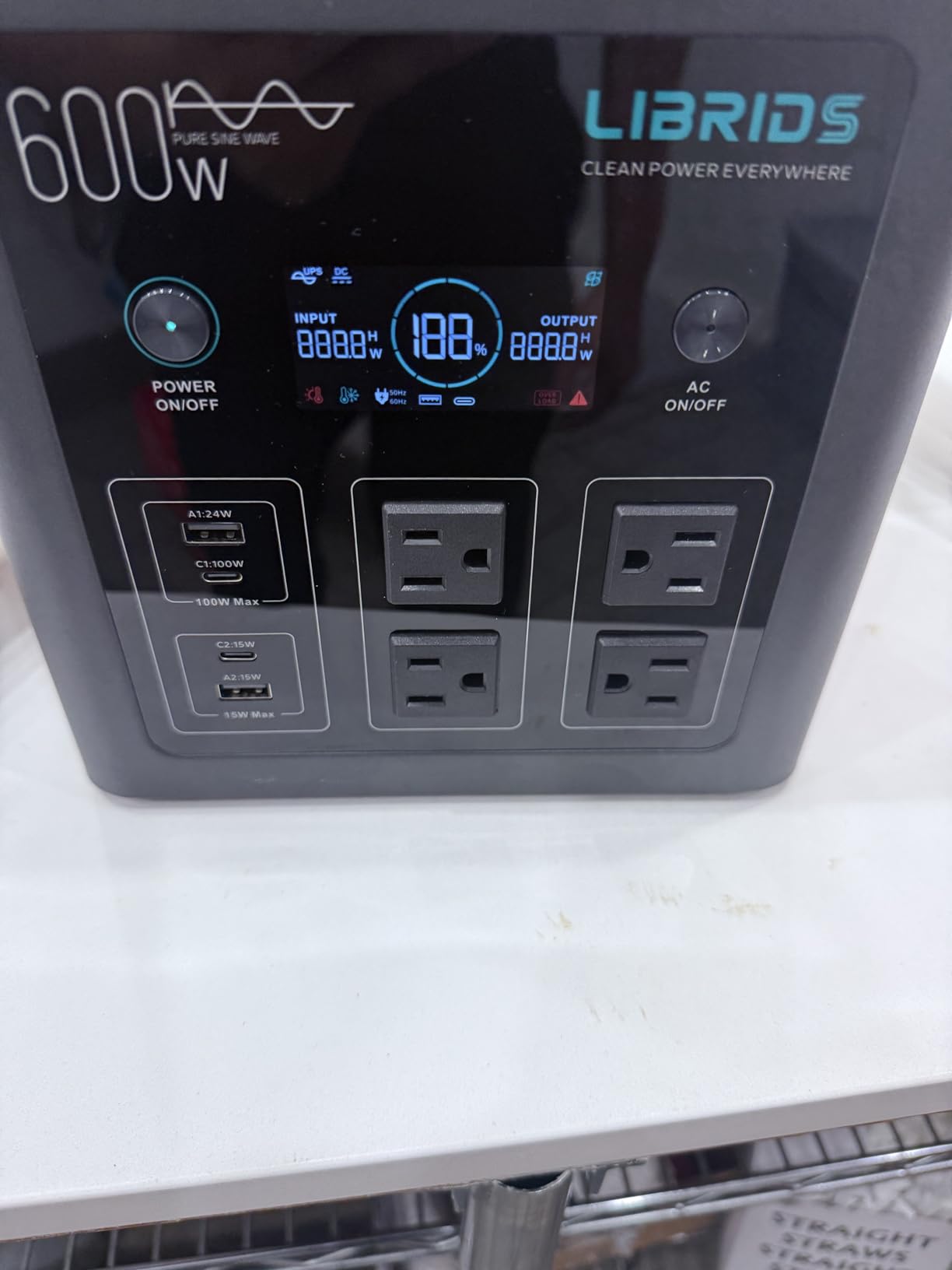 LIBRIDS Portable Power Station 640Wh, 1200W Surge, Solar Generator 4 AC | Backup LiFePO4 Battery, 1.5Hr Charge, 10ms UPS, 8 Ports, Pure Sine Wave Metal Design for RV Camping, Home Backup & Emergency customer photo 2