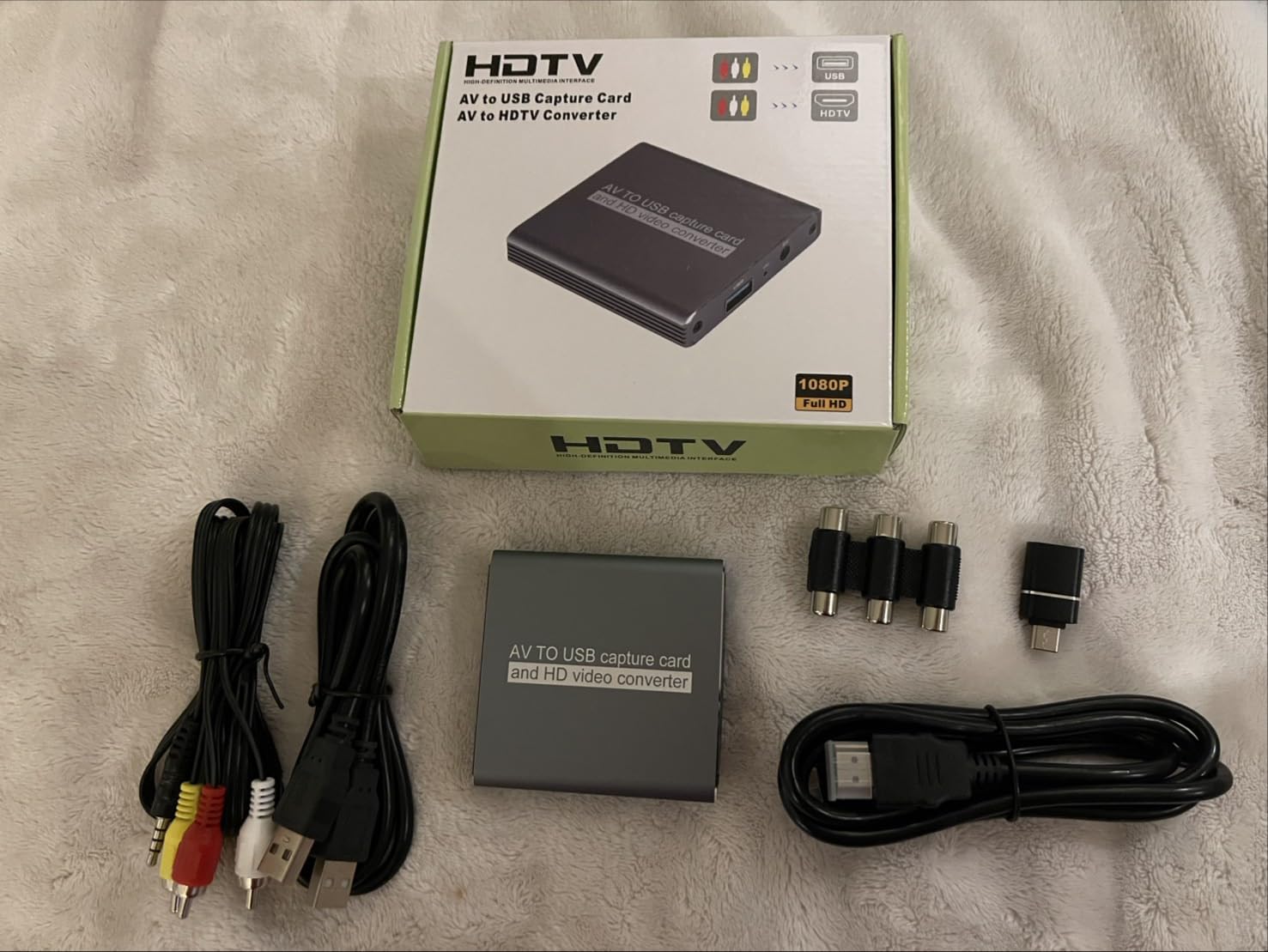 VHS to Digital Capture Card - USB Video Capture Card with HDMI Loop Out, RCA AV to USB for VCR/DVD/Hi8/PS2/Wii, 1080P 30fps Analog to Digital Converter customer photo 2
