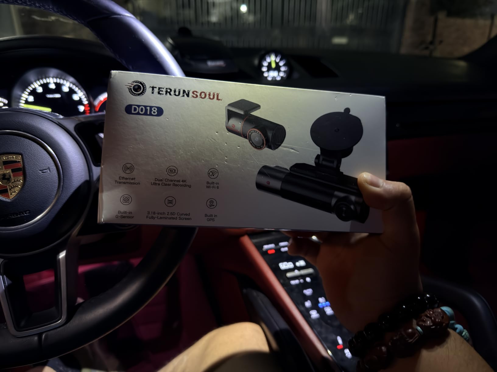 4K+4K+1080P 3 Channel Dash Cam, Free 128GB Card, AProX HD Night Vision | Dash Cam Front and Rear with Cabin, 5.8GHz WiFi6 - up to 20MB/s, App, GPS, G-Sensor, 24H Parking Mode, Support 512GB Max customer photo 1