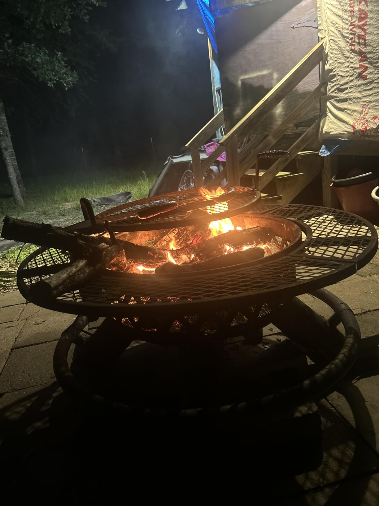 OutVue 42 Inch Smokeless Fire Pit with 2 Grills, Large Firepits for Outside customer photo 1