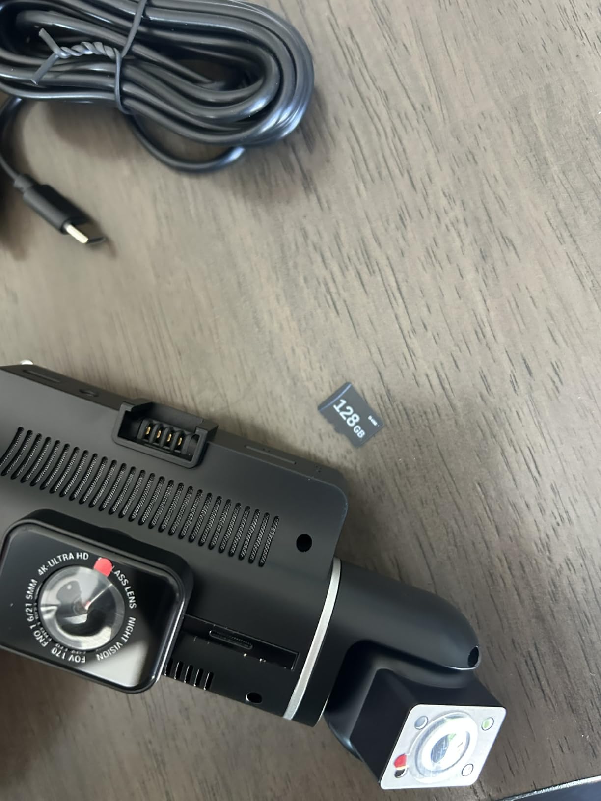 Icesky 4K Dash Cam Front and Rear Left Right with GPS, 20MB/s WiFi 6 | Include 128GB SD Card, G-Sensor, 5.8GHz WiFi6, Parking Mode, 8 IR Lights, 4K Front 1080P Rear/Left/Right, 360° 4 Channel customer photo 2