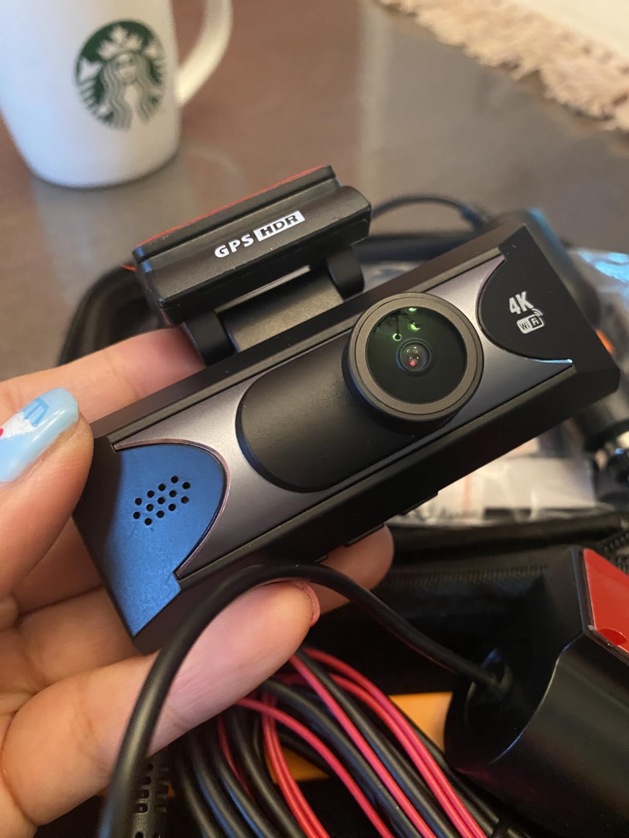 4K Dash Cam Front and Rear, 2.5K Rear, ADAS, 5.8GHz Wi-Fi, 64GB Card | Starlight Night Vision, 20MB/s Download Speed, Loop Recording, APP, GPS, Built-in Supercapacitor, 3