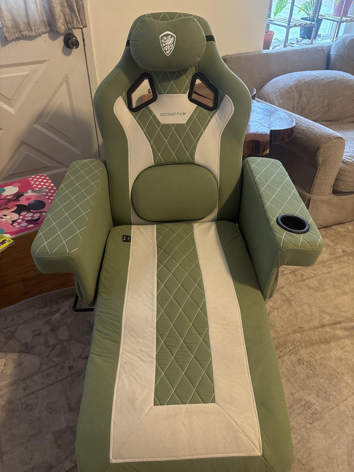 Dowinx Gaming Recliner Chair No Wheels with Footrest Shtasu Massage Lumbar customer photo 2