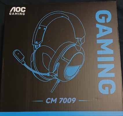 AOC Wired Gaming Headset for PS5, Xbox Series X|S & Xbox One, PC, Clear Mic | Stereo Bass, 79in Cable, in-Line Controls, 207g Lightweight, Soft Earmuffs, Gaming Headphones with 3.5mm Splitter, Blue customer photo 1