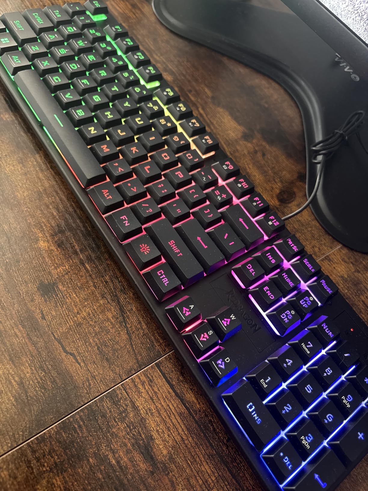 Redragon K771 Wireless Mechanical Keyboard, 108-Key Gaming Keyboard with 4 Extra Hotkeys, 5-Layer Noise Dampening, Pre-lubed Linear Switches, Hot-swap Custom RGB Keyboard for PC/Mac - Blue&White customer photo 1