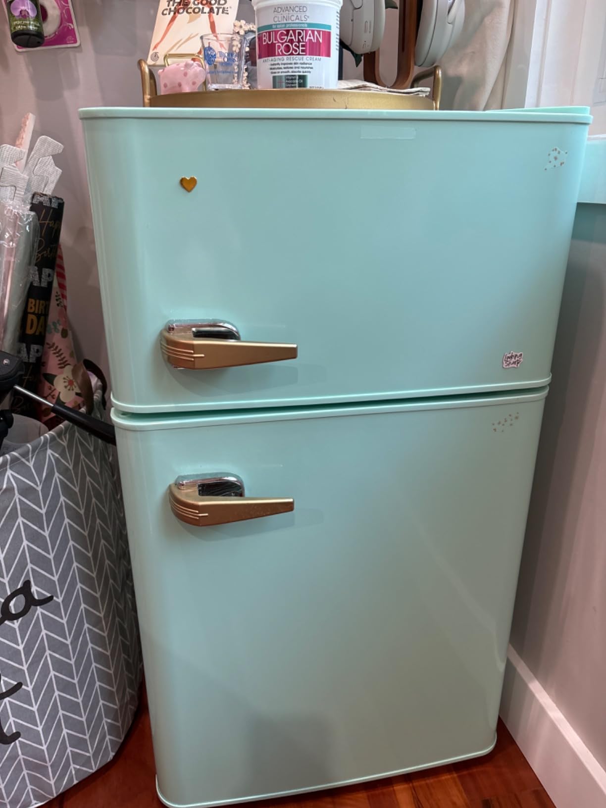 Antarctic Star 4L/6 Can Portable Compact Refrigerator for Bedroom, Car, Office & Dorm, Small Cooler for Food/Drinks/Skin Care, AC/DC, WHITE customer photo 2