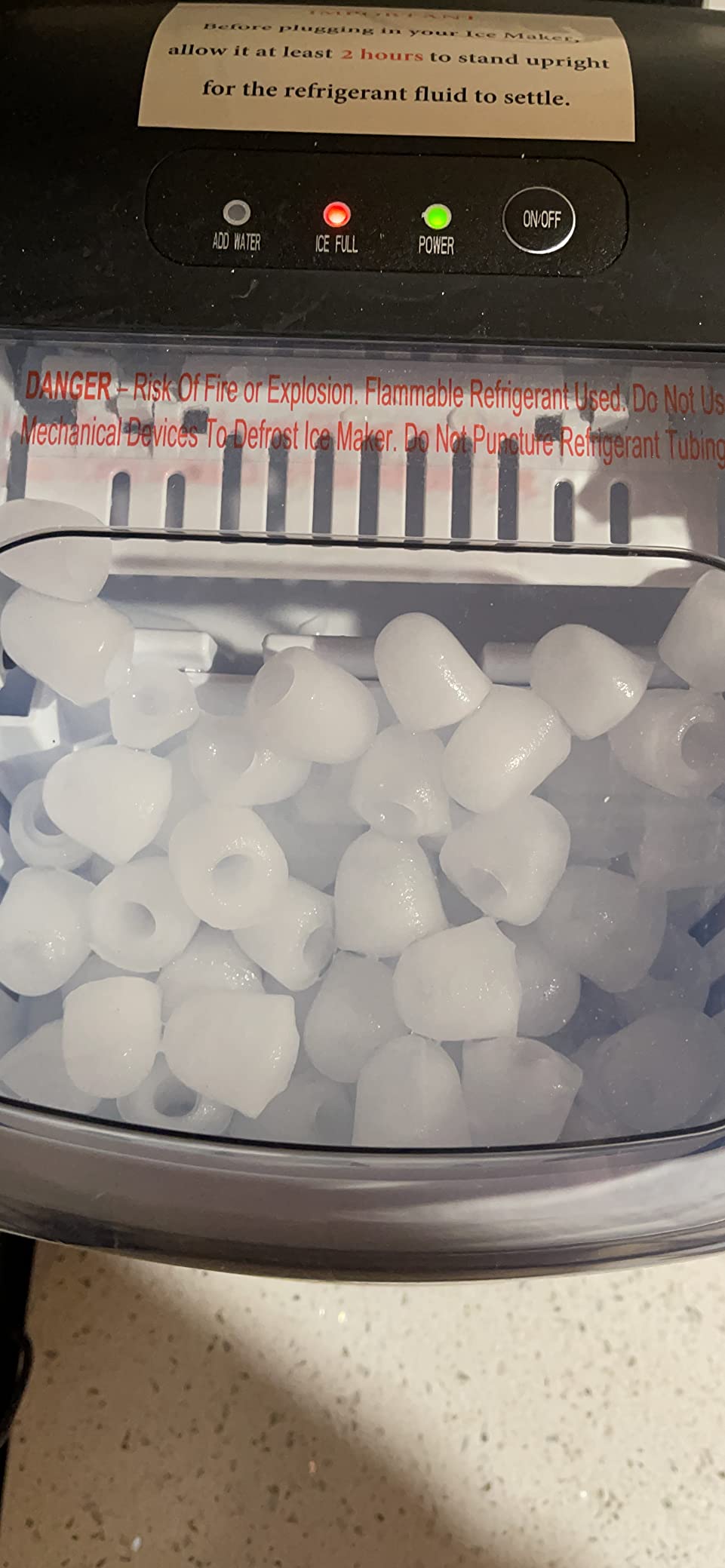 Crzoe Nugget Ice Maker Countertop, 35lbs/Day, Portable Pebble Ice Machine customer photo 2