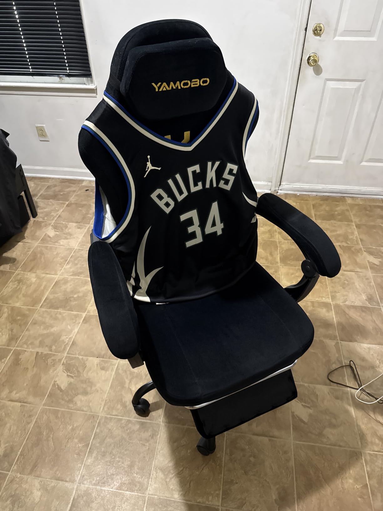 Gaming Chair with Footrest, Game Chair with Lumbar and Headrest Massage Support for Adults, Ergonomic Fabric High Back Computer Desk Gamer Chair with 360°Swivel Wheels for Office, Green customer photo 2