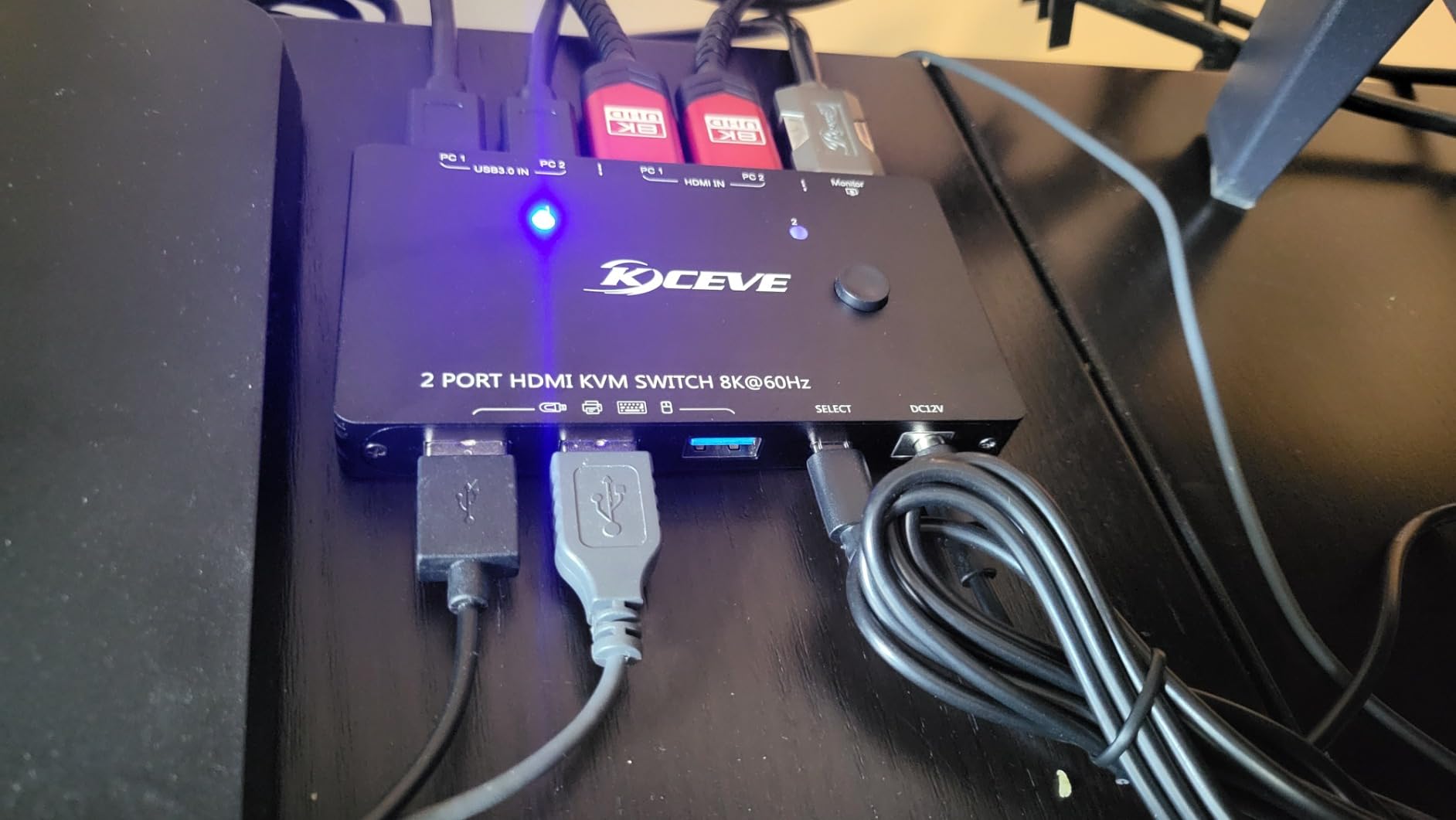 8K@60Hz HDMI Displayport KVM Switch 3 Monitor 2 Computer 4K@144Hz Triple Monitor KVM Switches with USB 3.0 Port, Wired Remote, Power Adapter and USB3.0 Cables customer photo 2