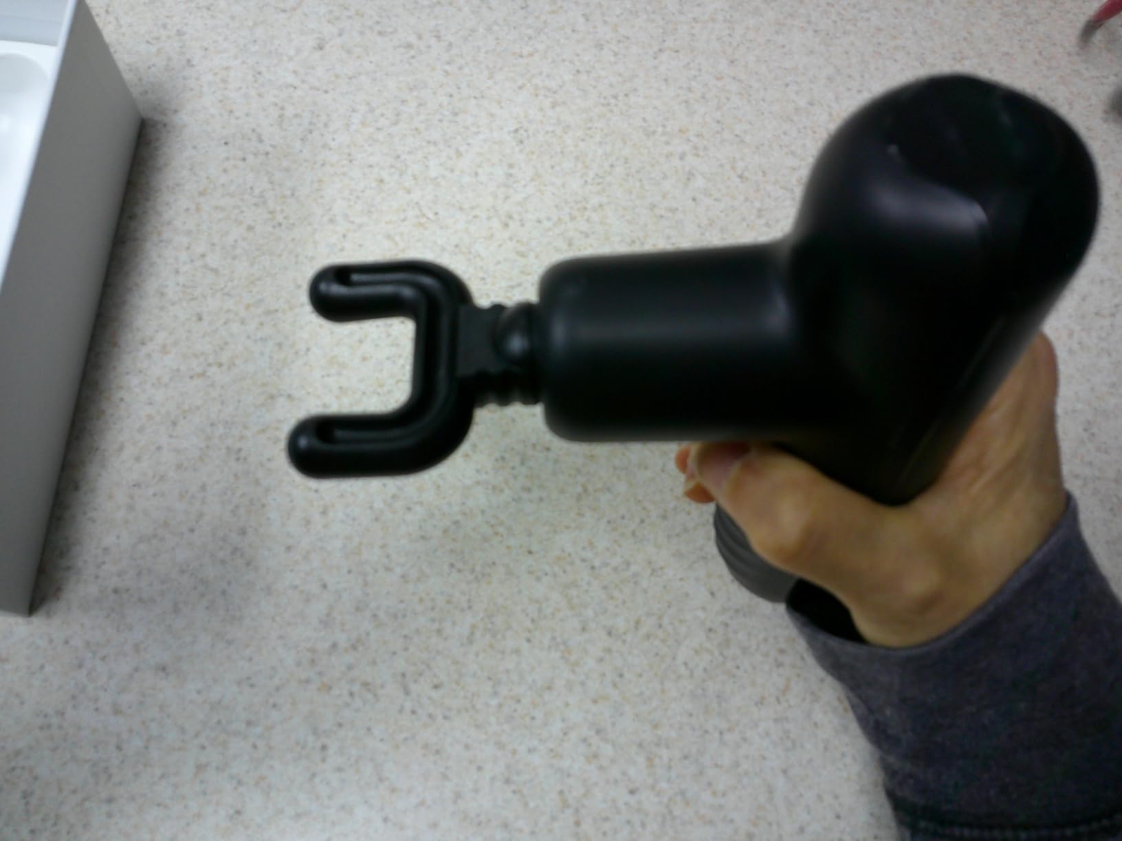 Mini Massage Gun, Powerful Yet Small Quiet Percussion Muscle Massager | Best Balance of Power and Size, Handheld but not Palm-size with Brushless Motor, 4 Interchangeable Heads, Type-C Rechargeable customer photo 2