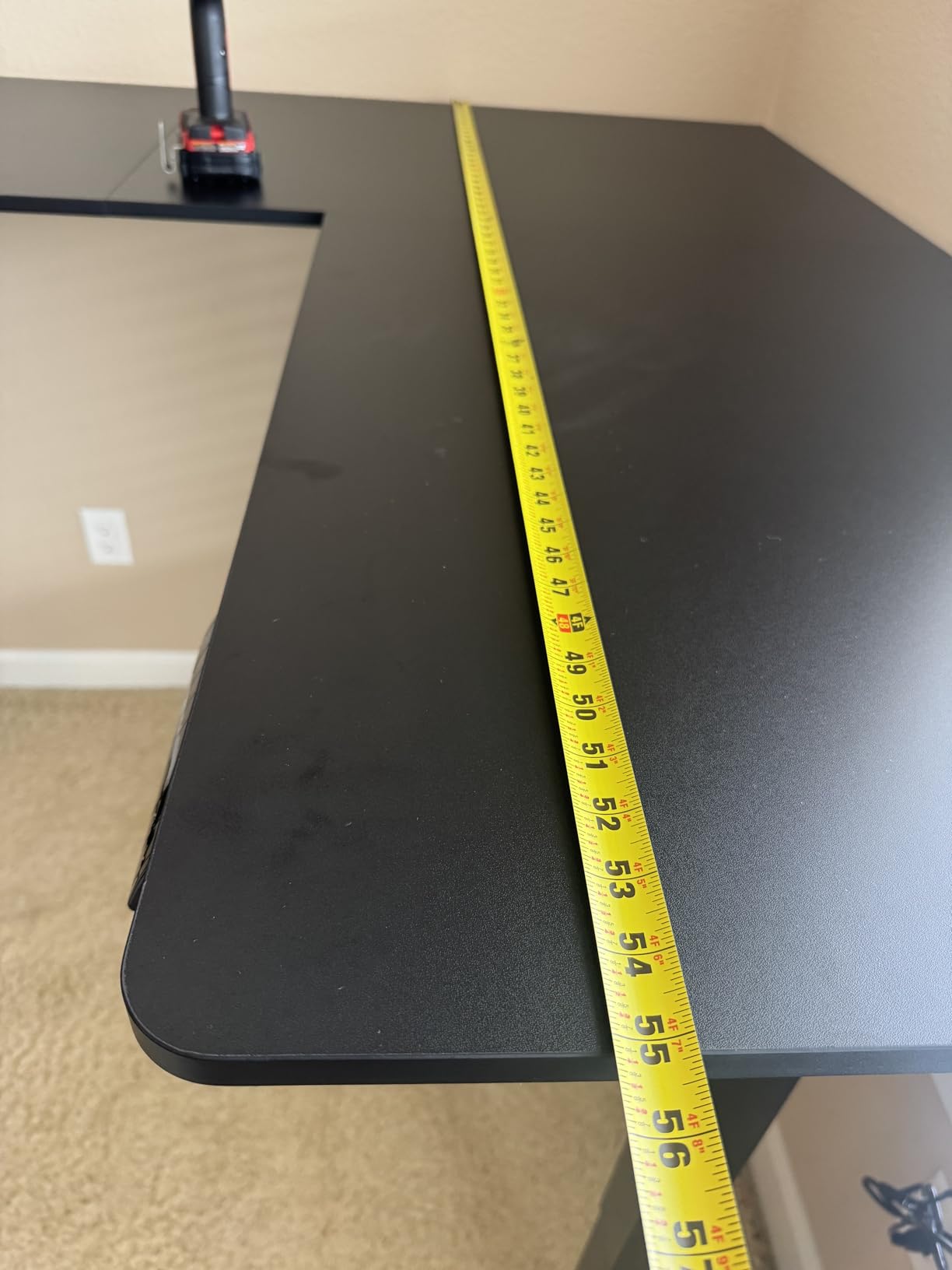 ErGear 63″ L Shaped Standing Desk Electric Adjustable Height, Light Vintage customer photo 1