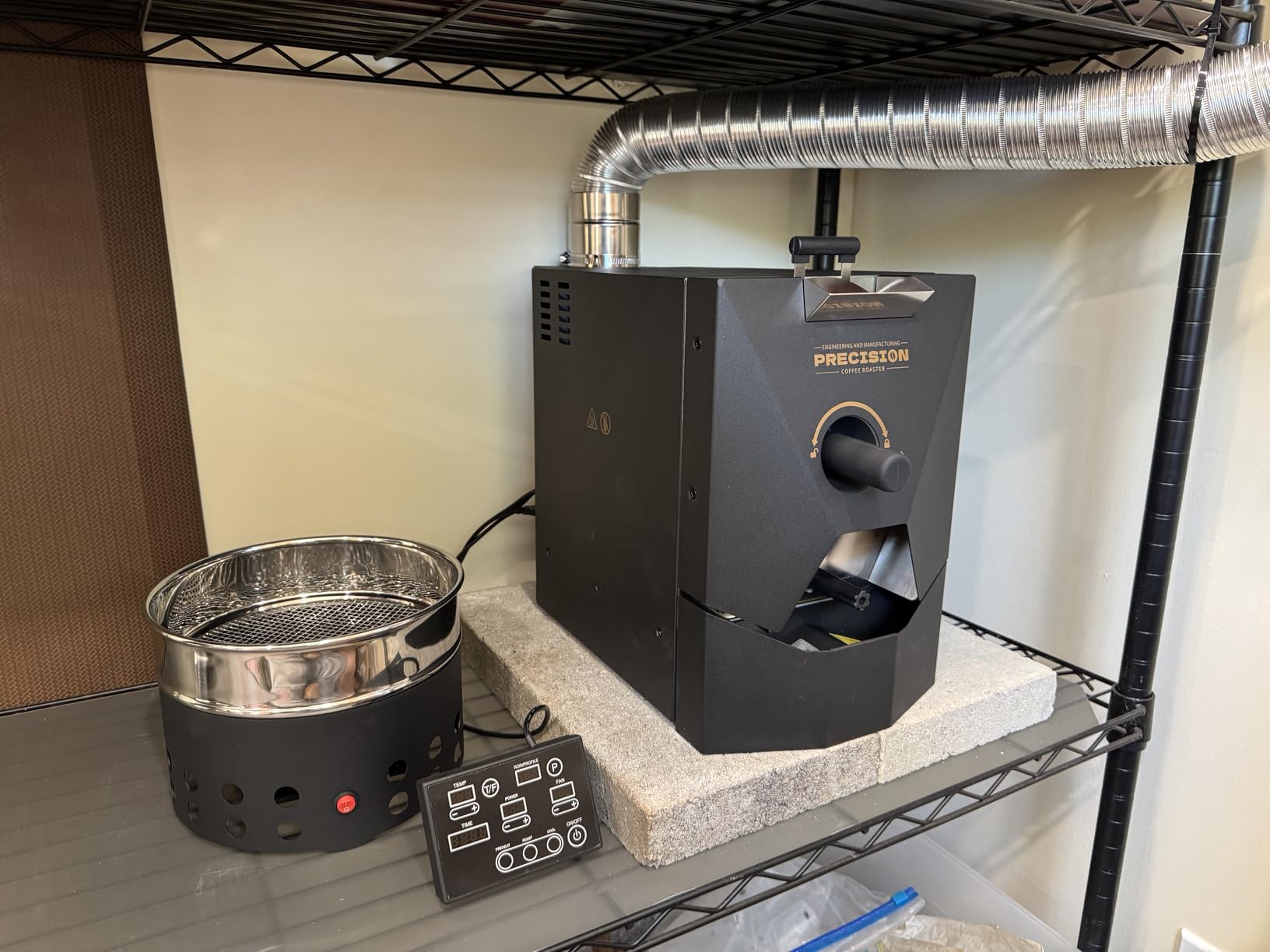 200g Electric Home Coffee Roaster, 9 Preset Automatic & Manual Modes, Turbo Rotating Stirring for Even Roasting, Smoke Filter & Pipe for Dual Exhaust, Independent Cooling Tray customer photo 1