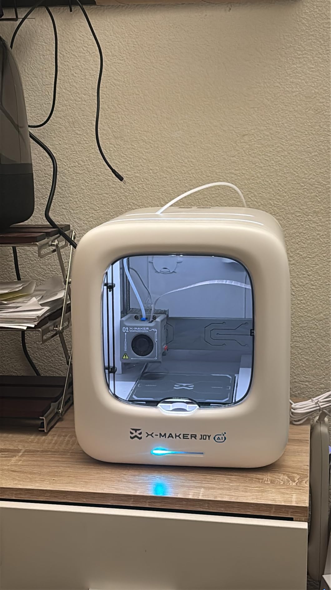 AOSEED AI 3D Printer for Kids, Fast 400mm/s, 8000+ Models, Enclosed Safe | One-Click WiFi App Control, Leveling-Free 3D Printer, 8 PLA Filaments, STEM Toy Gift for Home & School, X-MAKER JOY AI+ customer photo 1