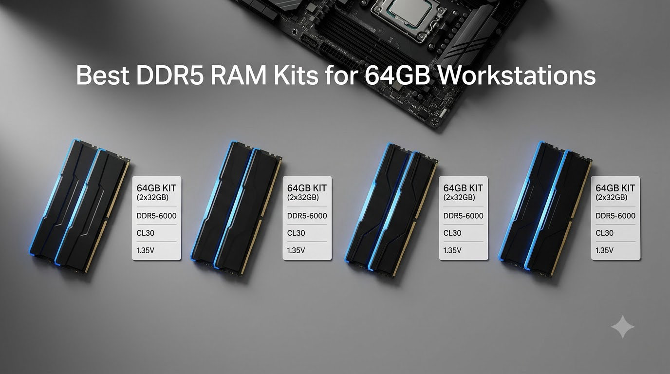 Best DDR5 RAM Kits for 64GB Workstations