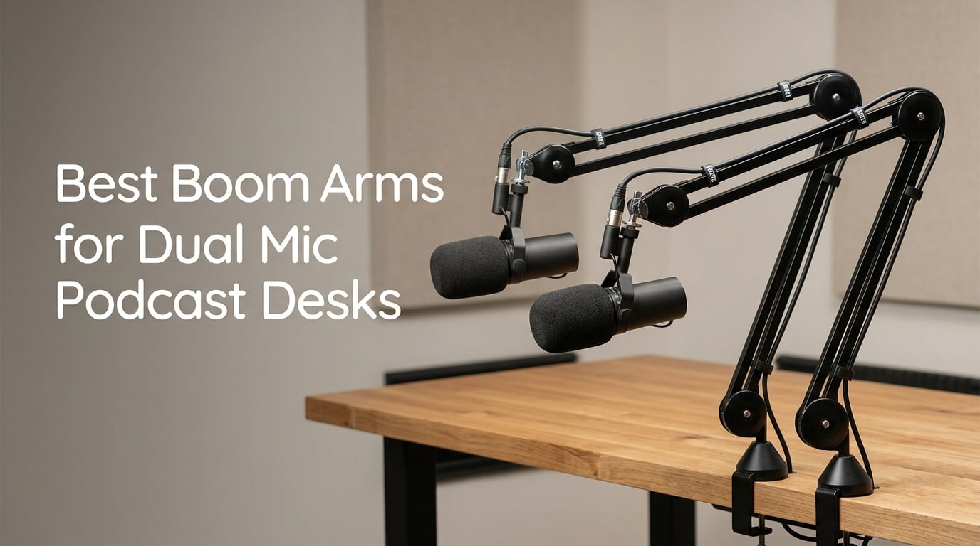 Best Boom Arms for Dual Mic Podcast Desks