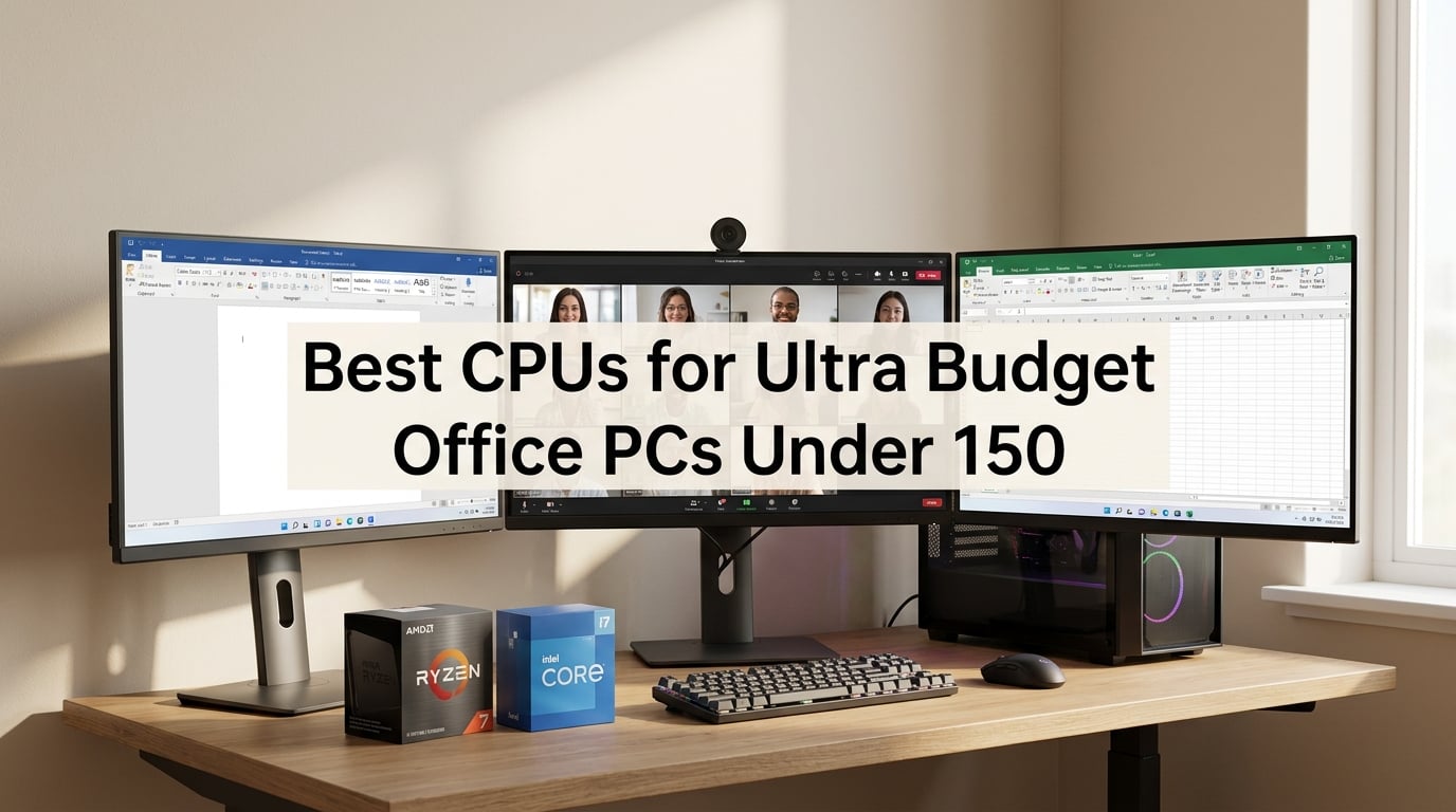 Best CPUs for Ultra Budget Office PCs Under 150
