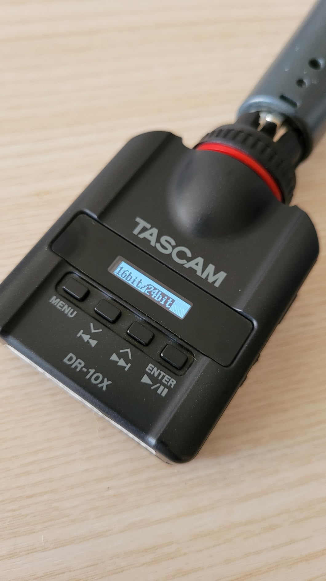 TASCAM XLR Micro Audio Portable Digital Recorder for XLR Microphones, Voice Recorder, Interview and News Gathering, Black (DR-10X) customer photo 2