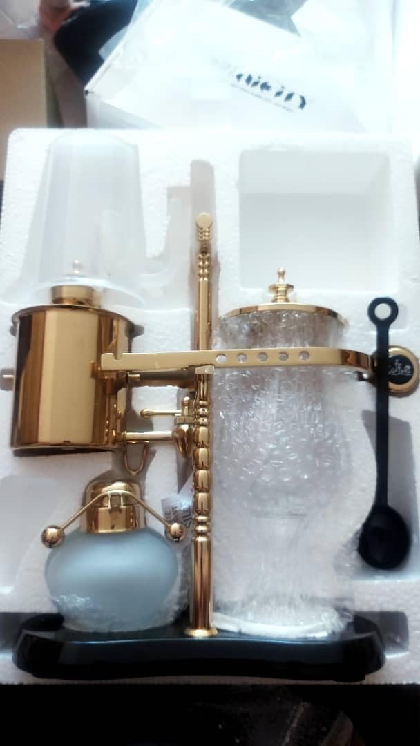 Diguo Belgian/Belgium Balance Siphon/Syphon Coffee Maker. Elegant Double Ridged Fulcrum with Tee handle customer photo 2