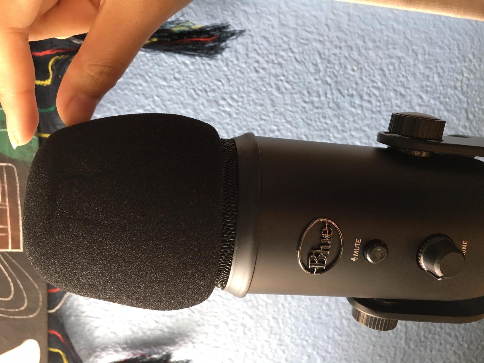 Foam Windscreen for Blue Yeti Microphone - Pop Filter Cover made from Quality Sponge Material that Filters Unwanted Recording and Background Noises - Black Color customer photo 1
