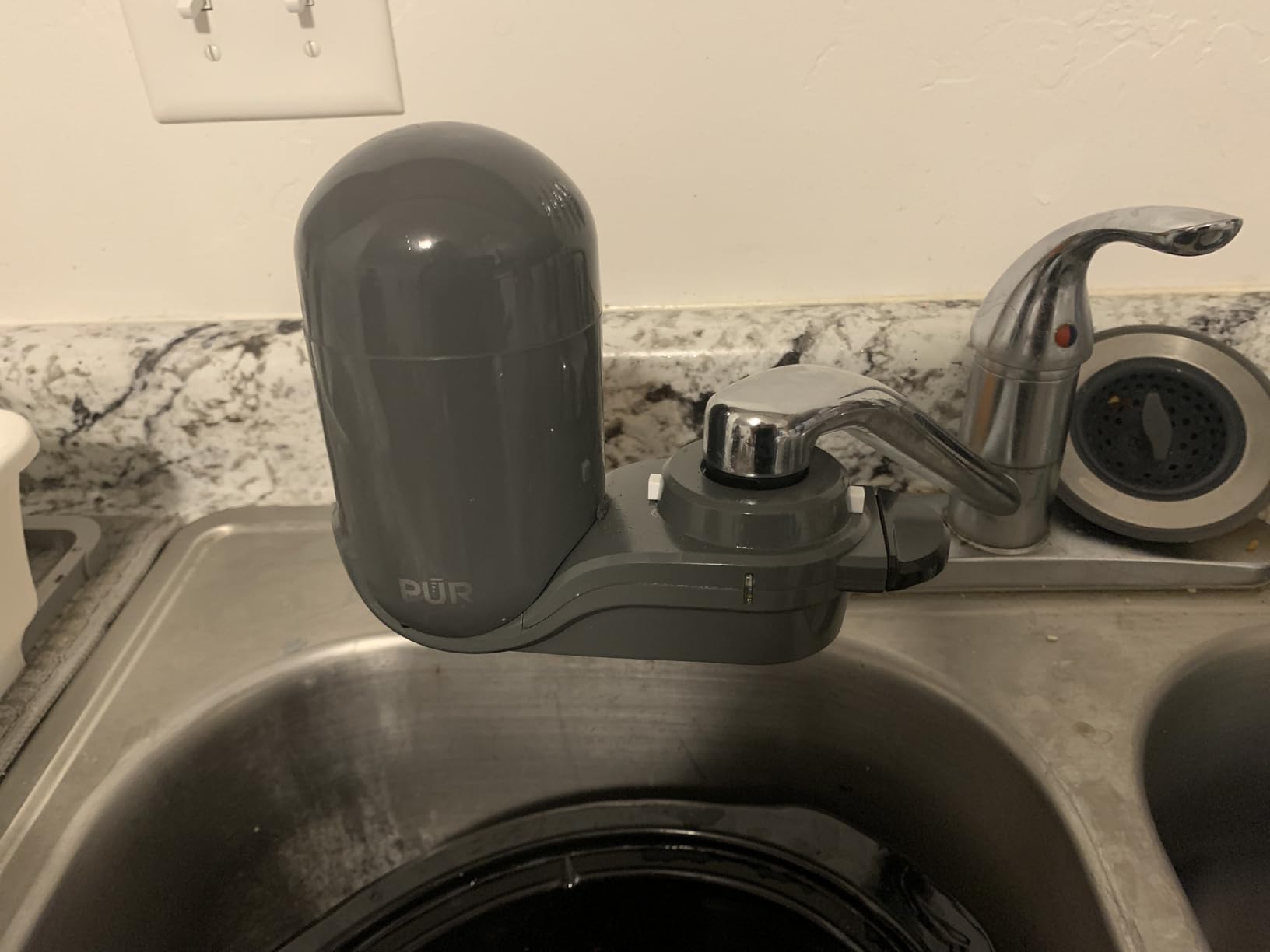PUR Plus Faucet-Mount Water Filtration System, Lead-Reducing Filter, Grey customer photo 1
