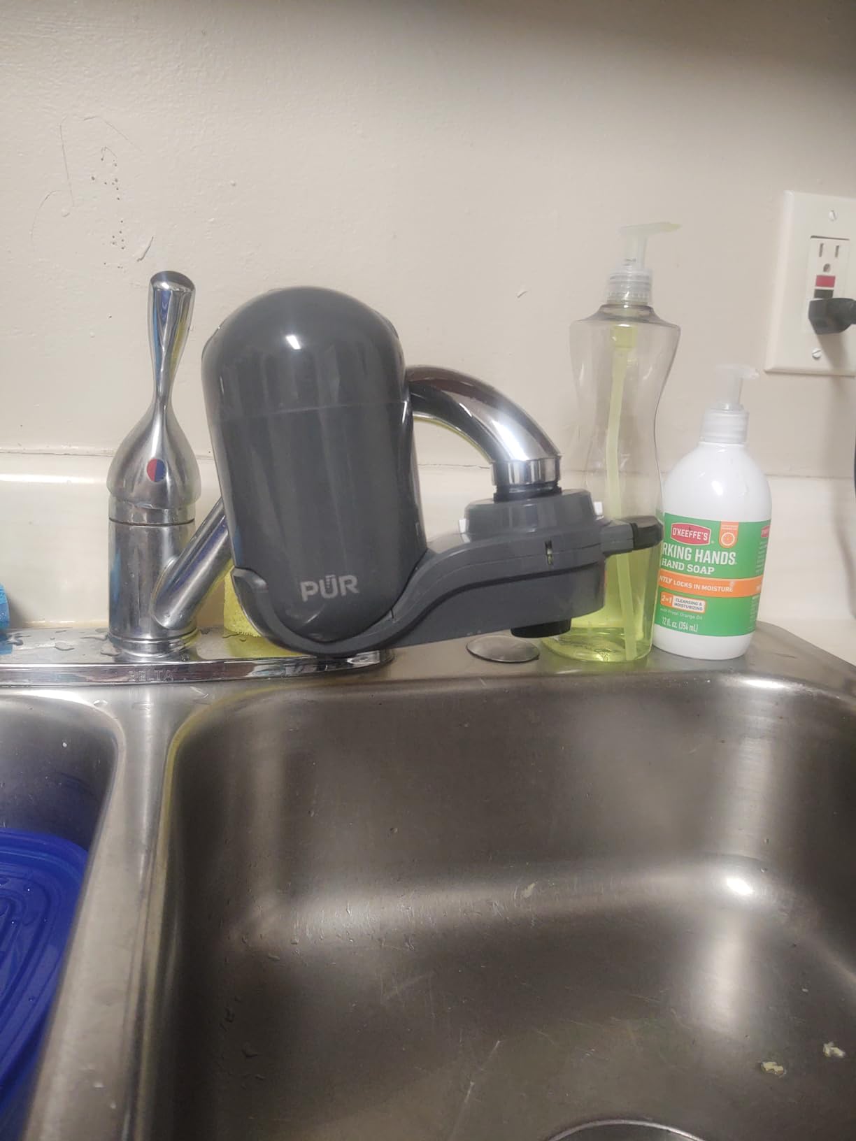 PUR Plus Faucet-Mount Water Filtration System, Lead-Reducing Filter, Grey customer photo 2